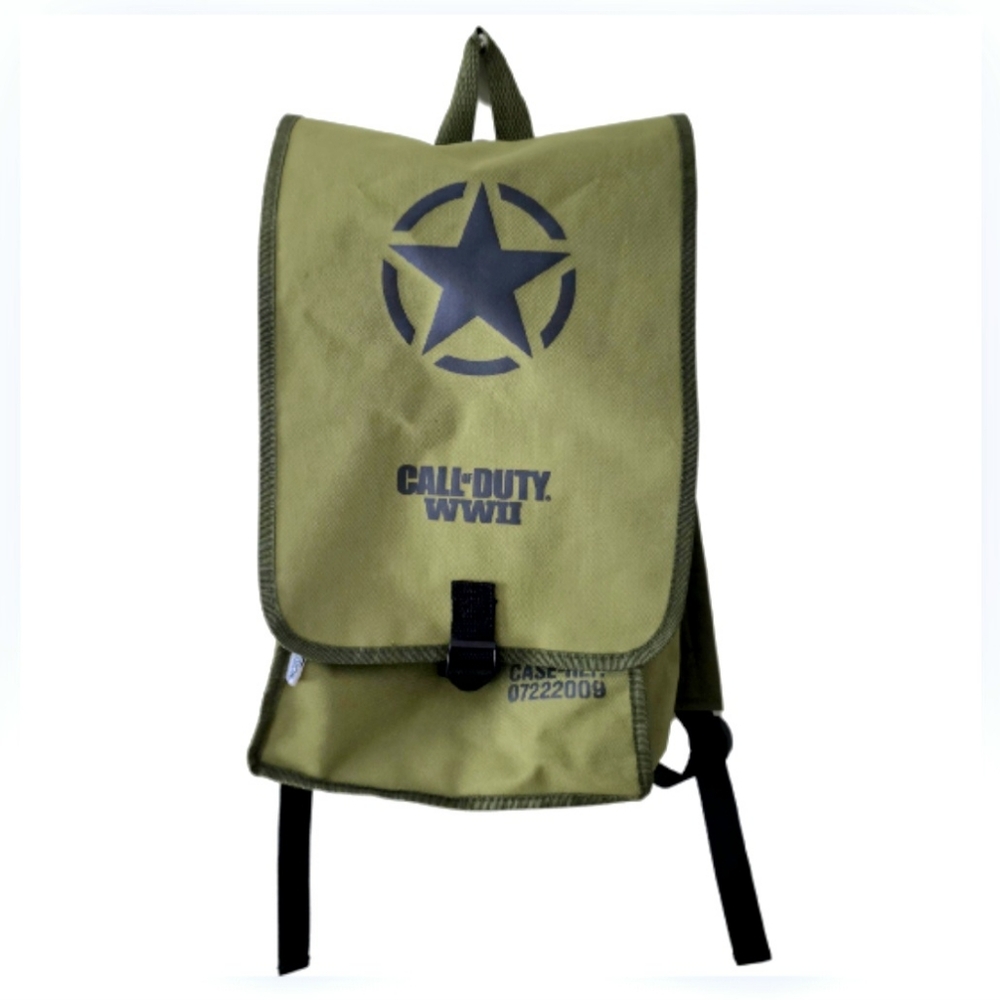 Call Of Duty WWII Army Green Backpack Activision 2017 Freedom Star Emblem